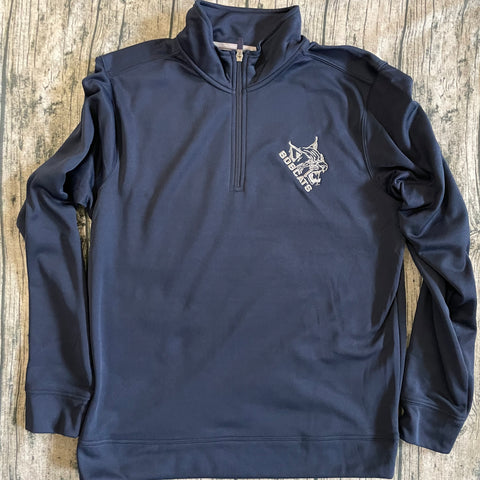 Embroidered Bobcat 1/4 zip Performance Pullover