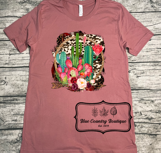 Cow Print Floral cactus