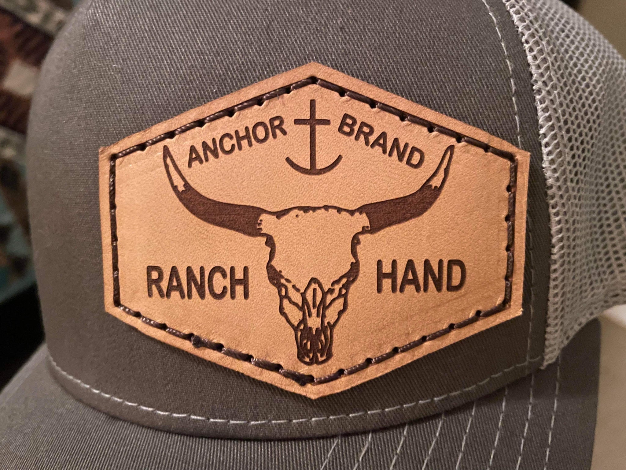 Anchor Brand Ranch Hand Leather Patch Hat