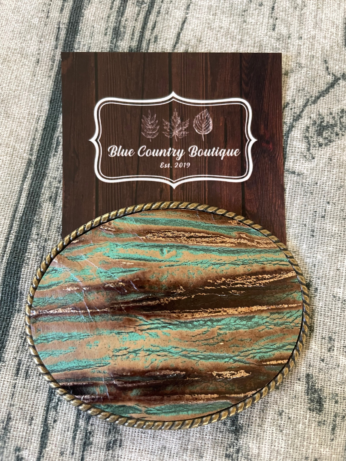 Rope Edge Beachwood Belt Buckle