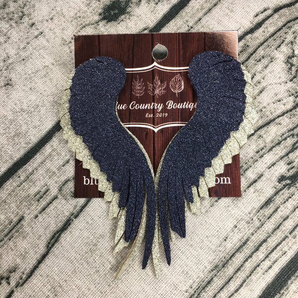 Angel Wing Leather Earrings (several color options)