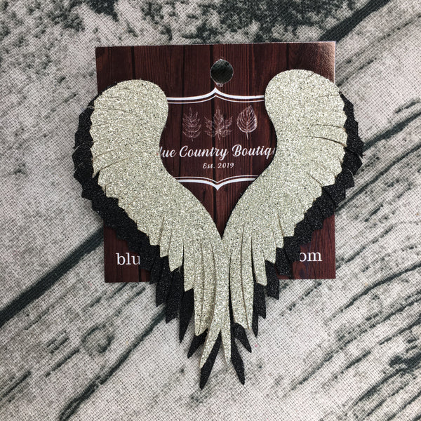 Angel Wing Leather Earrings (several color options)