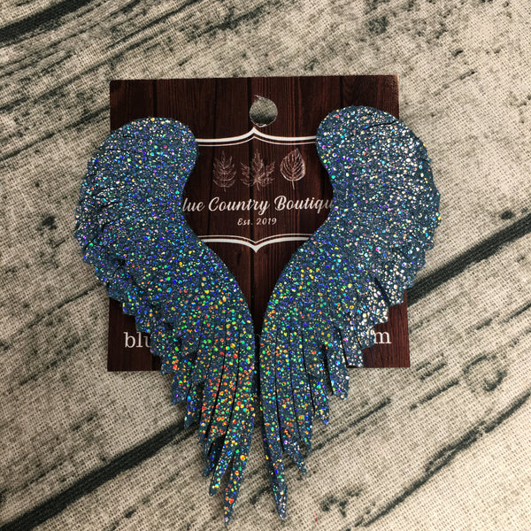 Angel Wing Leather Earrings (several color options)