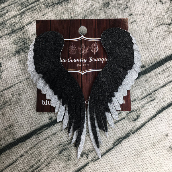 Angel Wing Leather Earrings (several color options)