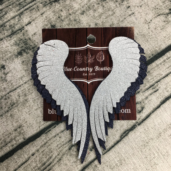Angel Wing Leather Earrings (several color options)