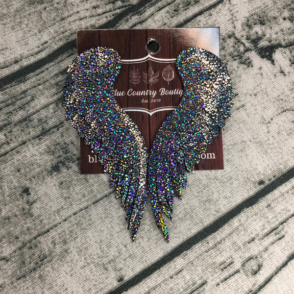 Angel Wing Leather Earrings (several color options)