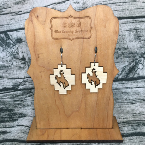 Western Wood Earrings