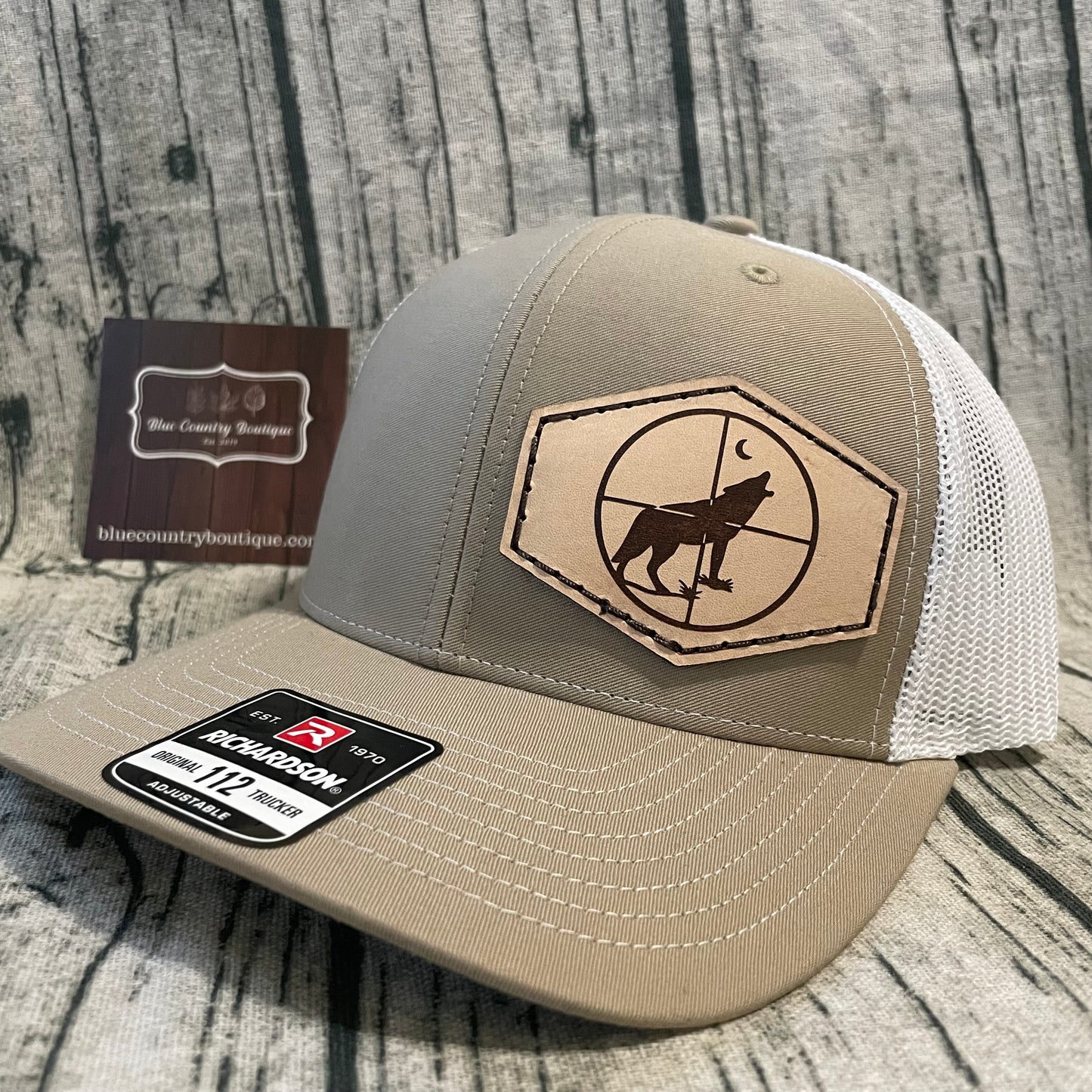 Coyote In Cross Hairs Leather Patch
