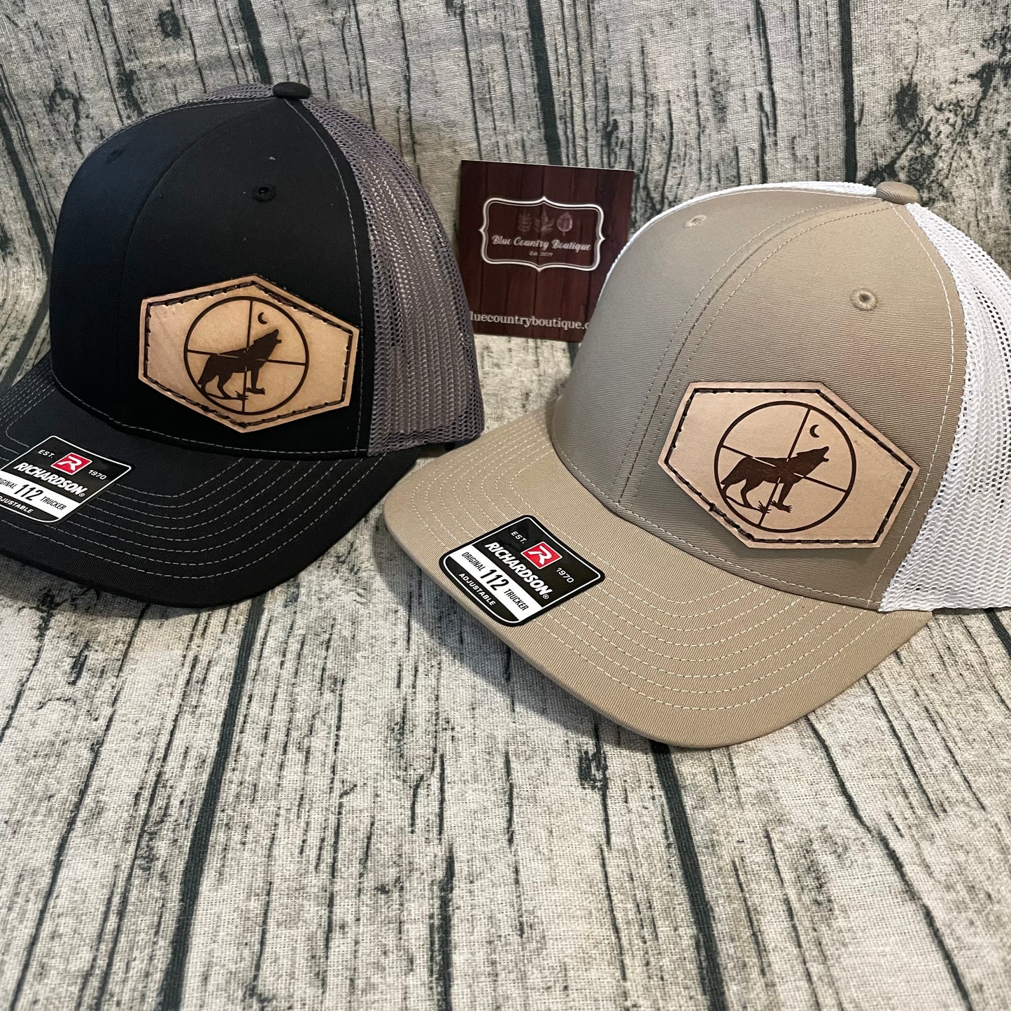 Coyote In Cross Hairs Leather Patch