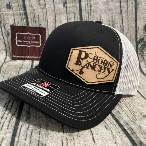 Born Punchy Leather Patch Hat
