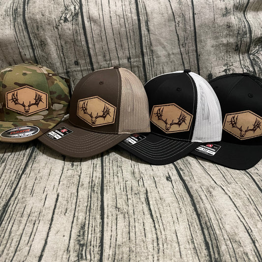 Deer Dead Head Leather Patch Hat