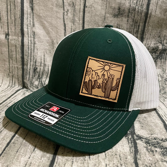 Cactus Sunset Leather Patch