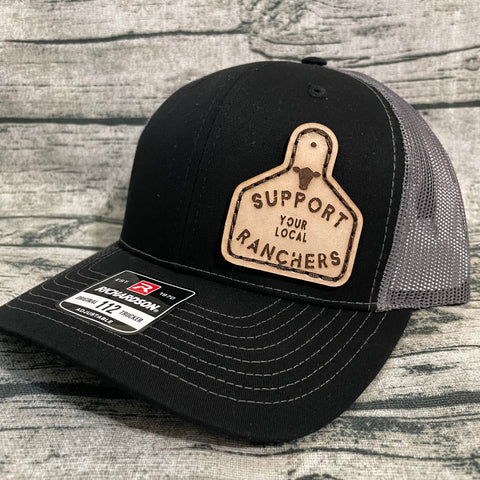 Support Your Local Rancher Leather Patch Hat