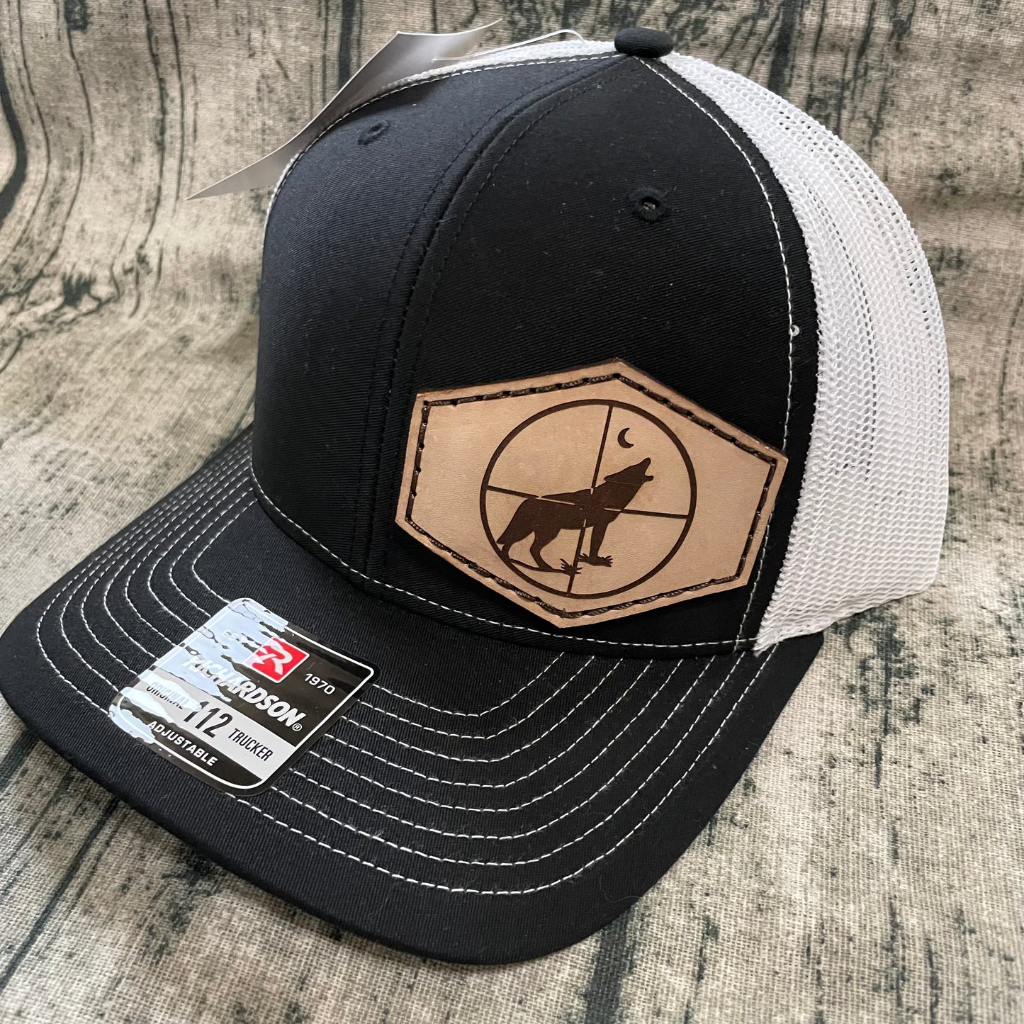 Coyote In Cross Hairs Leather Patch