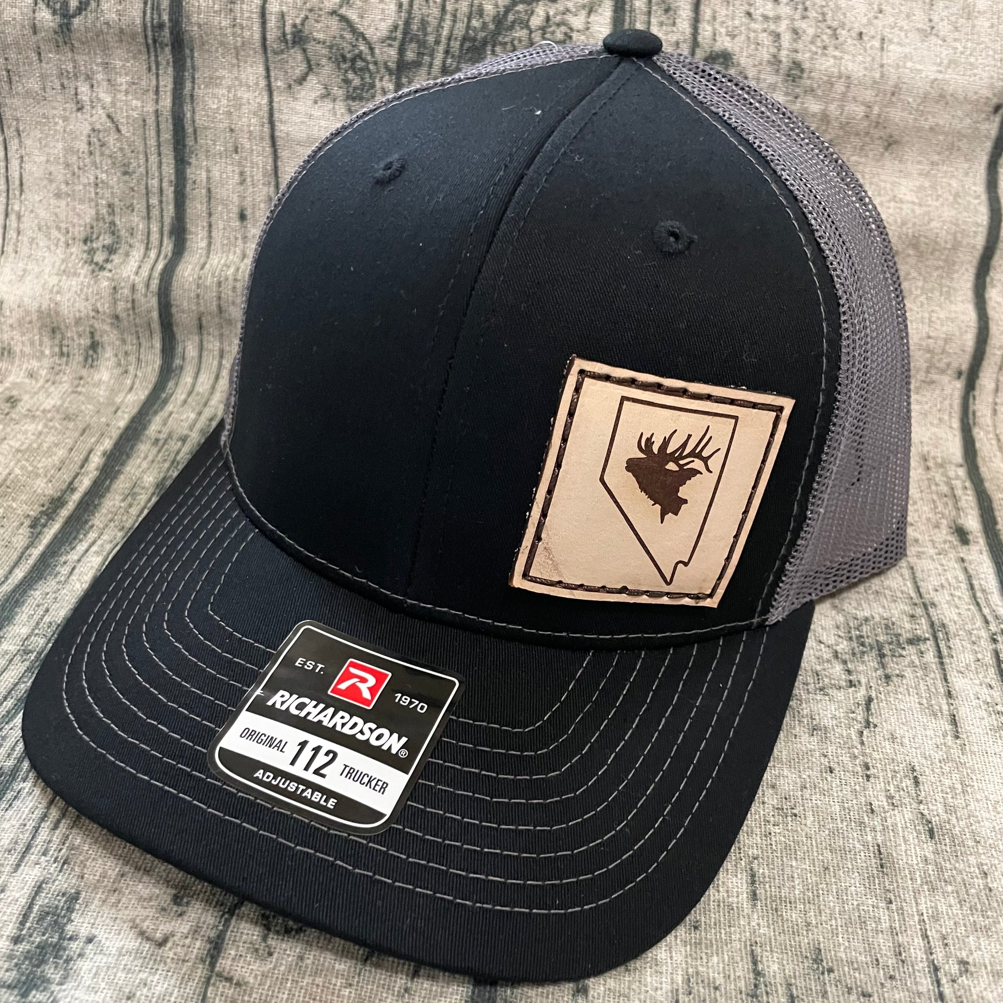 NV Elk Head Leather Patch