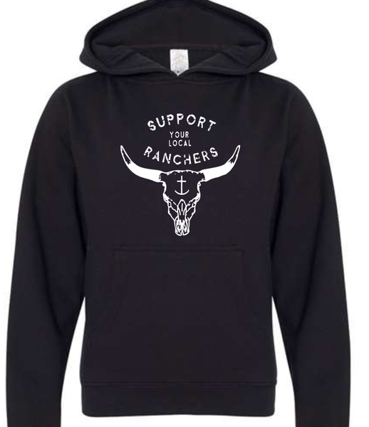 Support Your Local Ranchers black Hoodie