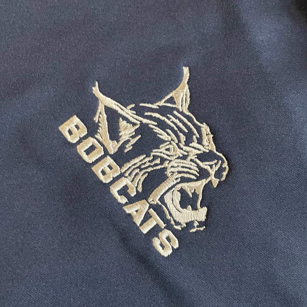 Embroidered Bobcat 1/4 zip Performance Pullover