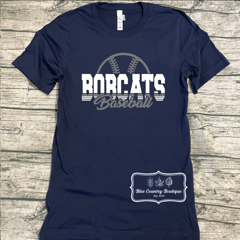 Bobcats Baseball Half Ball  T-shirt