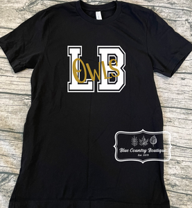 Learning Bridge LB Owls Shirt Black or Red