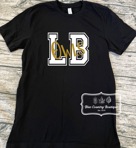 Learning Bridge LB Owls Shirt Black or Red